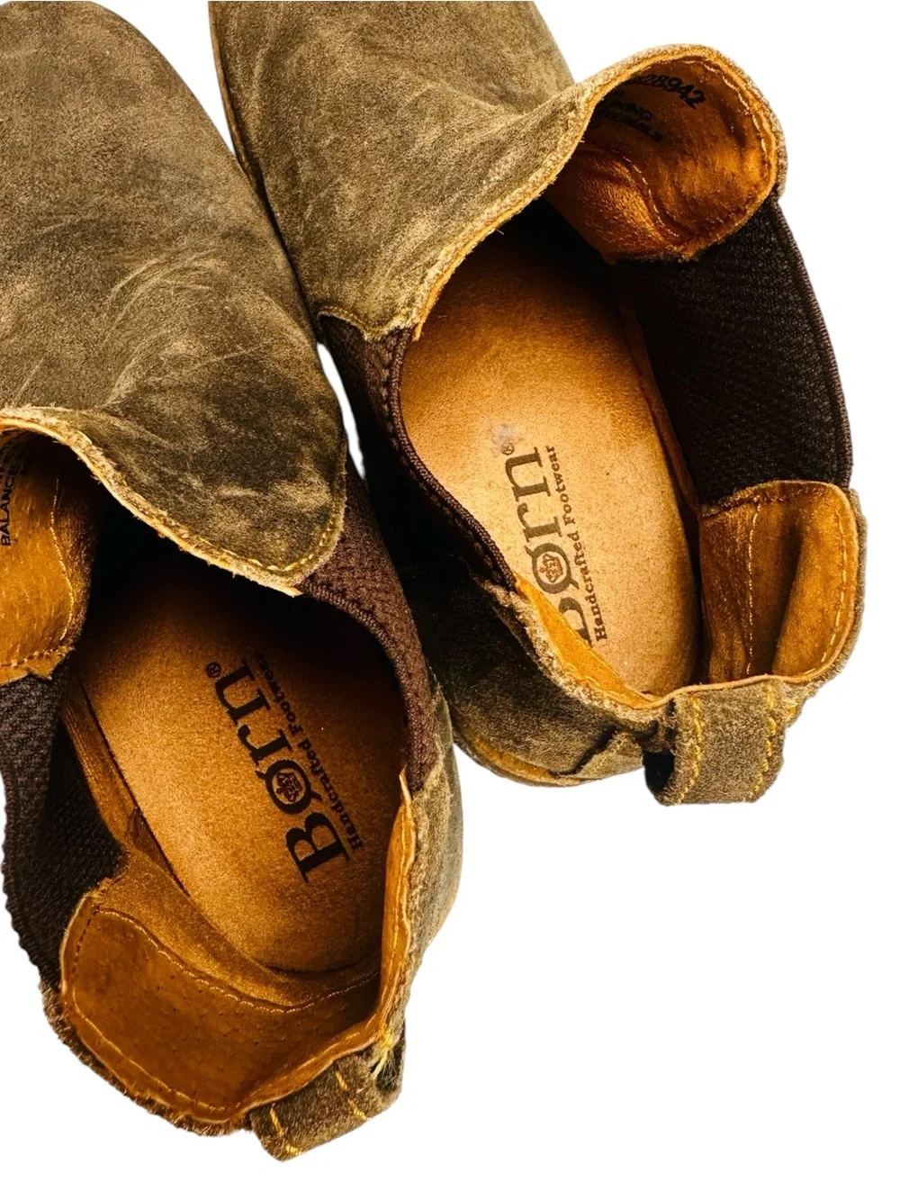 Born Faline Taupe Boots Women's 8.5 Leather Ankle Booties